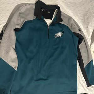 Antigua Philadelphia Eagles Logo Epic Quarter-Zip Pullover Size L